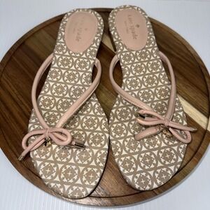 Kate Spade New York Mistic Bow Blush Pink Thong Sandals Size 9.5